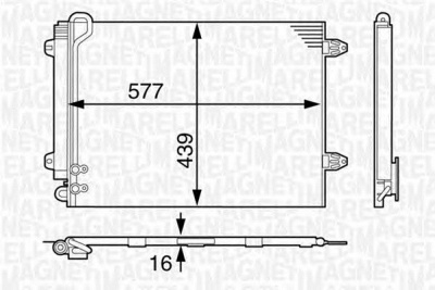 MAGNETI MARELLI 350203617000 -  Конденсатор, кондиционер